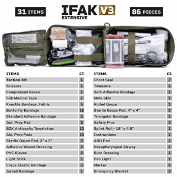 TACTICON V3 Trauma First Aid Kit for Outdoor & Emergency Care