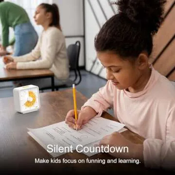 Conchstar 60 Minute Visual Timer for Kids, Countdown Timer for Classroom & Kitchen, Desk Timer for Study, Time Manager Tool for Kids with Orange Patter