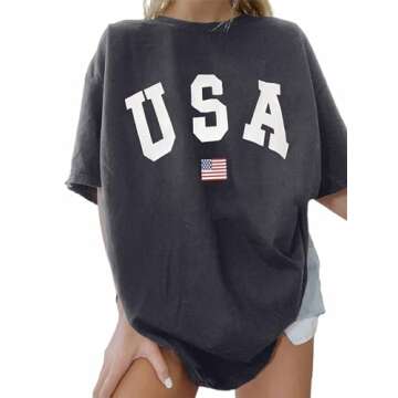 Remidoo Women's Casual Short Sleeve Graphic Oversized T Shirt - Chic Style Blouse Grey