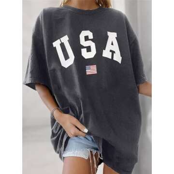 Remidoo Stylish Oversized Graphic T-Shirt for Women