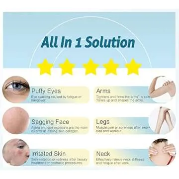 Ice Roller, ESARORA Ice Roller for Face & Eye, Puffiness, Migraine, Pain Relief and Minor Injury, Skin Care Products with 2 Roller (1 Plastic Roller & 1 Stainless Steel Roller)