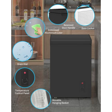 Compact 3.5 Cu Ft Chest Freezer - Muhub Energy Efficient