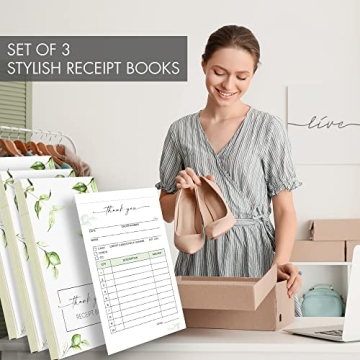Greenery Thank You Receipt Book Set of 3