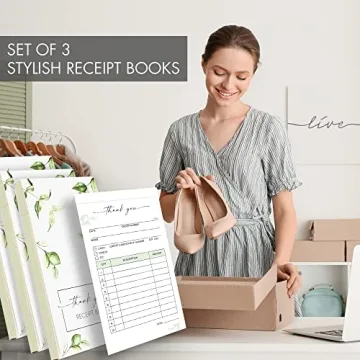 Greenery Thank You Receipt Book Set of 3
