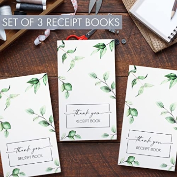 Greenery Thank You Receipt Book Set of 3