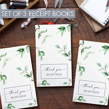 Greenery Thank You Receipt Book Set of 3