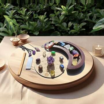 Healing Crystals Set, 23pcs Natural Healing Stones for Meditation Reiki, 7 Tumbled and 7 Raw Crystal...