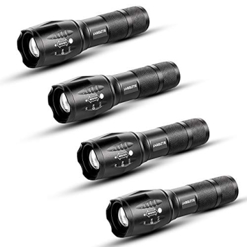 JARDLITE 4 Pack LED Flashlights - Tactical Water Resistant