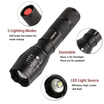 JARDLITE 4 Pack LED Flashlights - Tactical Water Resistant