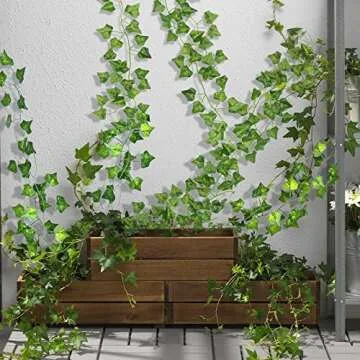 CQURE 84Ft Artificial Ivy Garland - 12 Pack for Home Decor