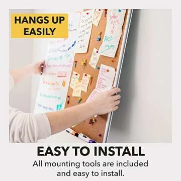 Besso Vision Board Combo: Magnetic Dry Erase & Cork Board