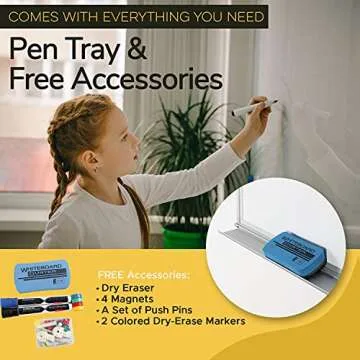 Besso Vision Board Combo: Magnetic Dry Erase & Cork Board