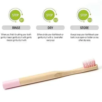 Eco-Friendly Isshah Kids Bamboo Toothbrush for Children