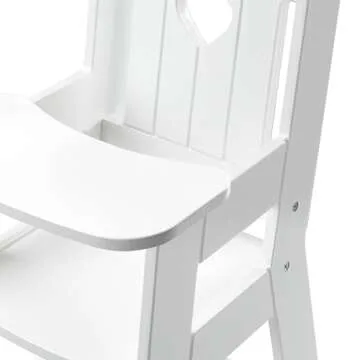 Melissa & Doug Play High Chair - Pretend Play High Chair Baby Doll Accessories,White