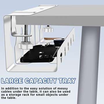 Under Desk Cable Management Tray for Easy Installation and Organization