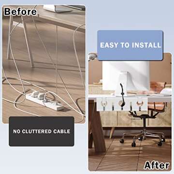 Under Desk Cable Management Tray for Easy Installation and Organization