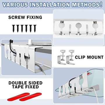 Under Desk Cable Management Tray for Easy Installation and Organization