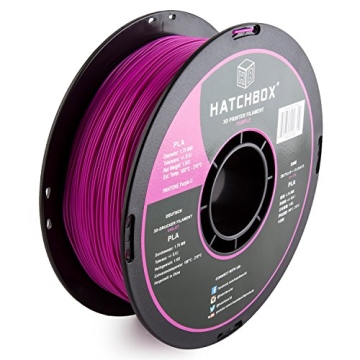 HATCHBOX 1.75mm Purple PLA 3D Printer Filament, 1 KG Spool, Dimensional Accuracy +/- 0.03 mm, 3D Pri...