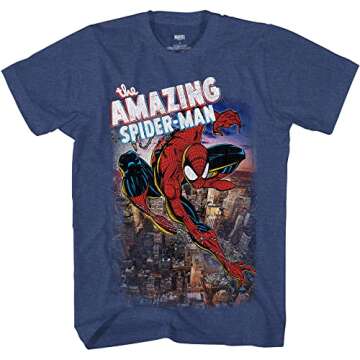 Marvel Spider-Man Men's T-Shirt Navy Heather X-Large