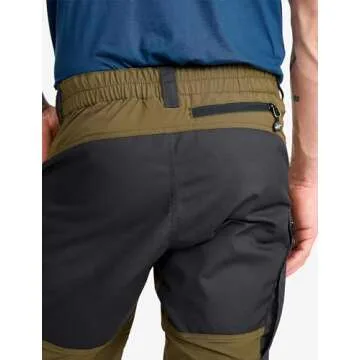 RevolutionRace Men's RVRC GP Shorts, Durable and Water Repellent Hiking Shorts for All Outdoor Activities, Dark Olive, 2XL