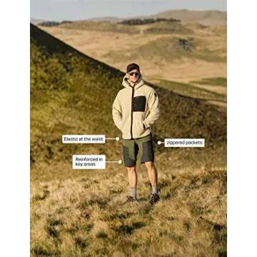 RevolutionRace Men's RVRC GP Shorts, Durable and Water Repellent Hiking Shorts for All Outdoor Activities, Dark Olive, 2XL