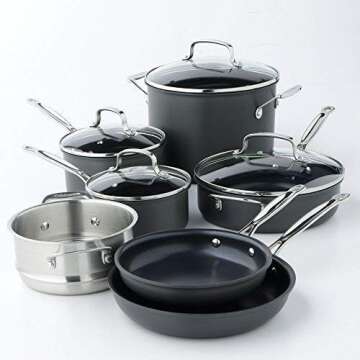 Cuisinart 11-Piece Cookware Set - Nonstick & Durable