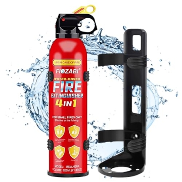 FIOZABI Portable Fire Extinguisher Spray 4 in 1 with Bracket - Eco-Friendly and Effective for Home, ...