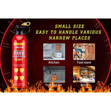 FIOZABI Portable Fire Extinguisher Spray 4 in 1, Eco-Friendly Safety