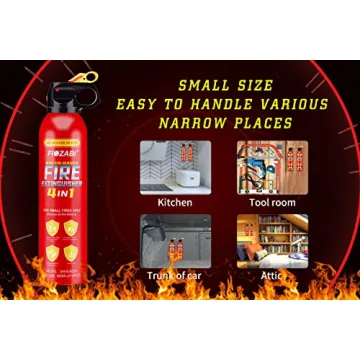 FIOZABI Portable Fire Extinguisher Spray 4 in 1, Eco-Friendly Safety