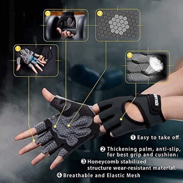 LIFECT Breathable Workout Gloves for Gym & Crossfit