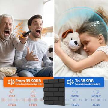 12 Pack Acoustic Panels with Self Adhesive, 12" X 12" X 0.4" High Density Sound Proof Foam Panels fo...