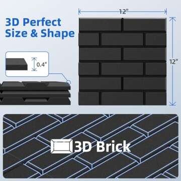 High Density 12 Pack Acoustic Panels for Soundproofing