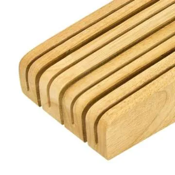 WÜSTHOF 7-Slot Drawer Knife Storage Organizer in Oak