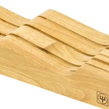 WÜSTHOF 7-Slot Drawer Knife Storage Organizer in Oak