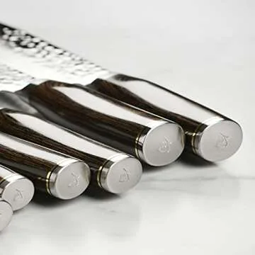 Shun Classic 2 Piece Kiritsuke Set, Includes 8" Kiritsuke and 3.5” Paring Knives, Handcrafted Japanese Knife Set, VG-MAX Core with Damascus Stainless Steel Cladding, Pakkawood Handle