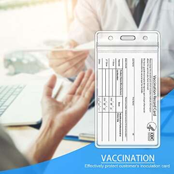 Teskyer Waterproof Vaccination Card Holder Pack of 5