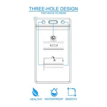 Teskyer Waterproof Vaccination Card Holder Pack of 5