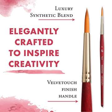 Princeton Velvetouch Series 3950 Round Paint Brush for Artists