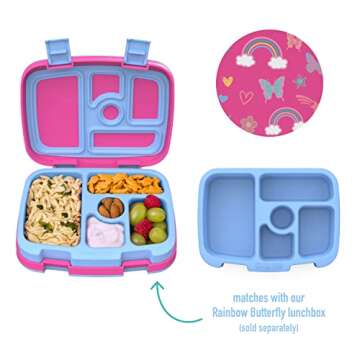 Bentgo® Kids Prints Tray with Transparent Cover - Reusable, BPA-Free, 5-Compartment Meal Prep Conta...