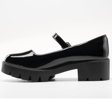 Women's Round Toe Ankle Strap Mary Janes Low Heel Shoes