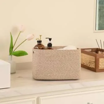 OIAHOMY Cotton Storage Baskets - Stylish Organizing Solution