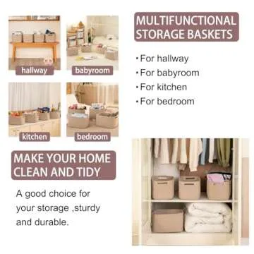 OIAHOMY Cotton Storage Baskets - Stylish Organizing Solution