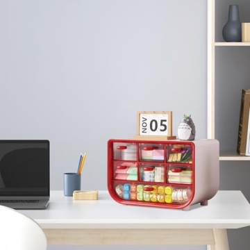Mini Desk Organizer with 7 Drawers for Stylish Storage