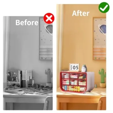 Mini Desk Organizer with 7 Drawers for Stylish Storage