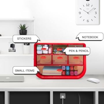 Mini Desk Organizer with 7 Drawers for Stylish Storage