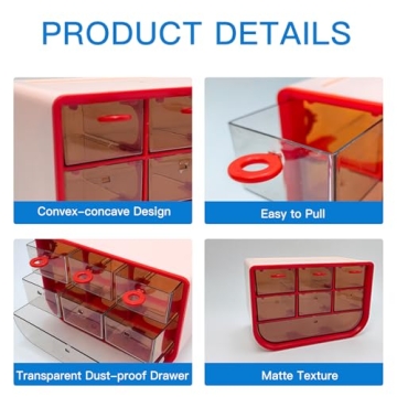 Mini Desk Organizer with 7 Drawers for Stylish Storage