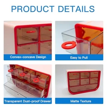 Mini Desk Organizer with 7 Drawers for Stylish Storage