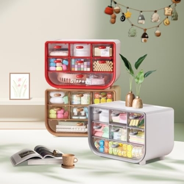 Mini Desk Organizer with 7 Drawers for Stylish Storage