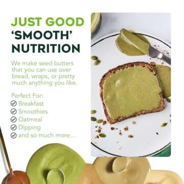 88 Acres Organic Pumpkin Seed Butter | Unsweetened | Keto-Friendly, Gluten Free, Dairy Free, Nut-Free Seed Butter Spread | Vegan & Non GMO | 2 Pack, 14 oz