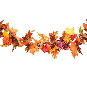 DearHouse 2 Pack Fall Garland Maple Leaf for Thanksgiving Decor